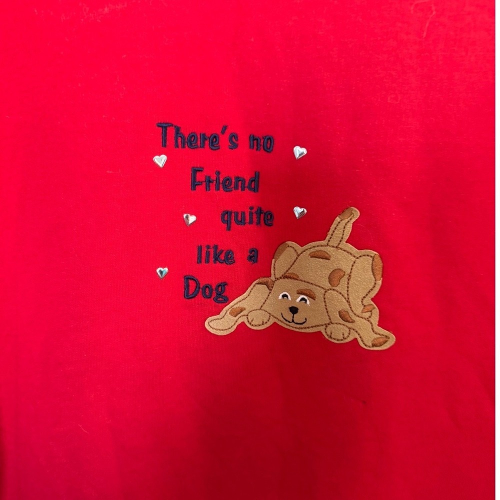 VTG  Dog Friend Sweatshirt 1X M&C Sportswear Red Grandma Retro 
Embroidered‎ Big - Picture 5 of 8